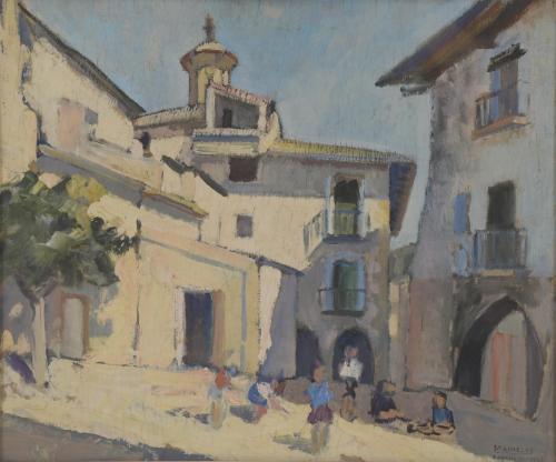 FRANCISCO MAIRELES VELA (1920-2000).  "VIEW OF SANAHUJA", 1