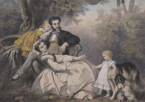 19TH-20TH CENTURY FRENCH SCHOOL. "FAMILY SCENES".