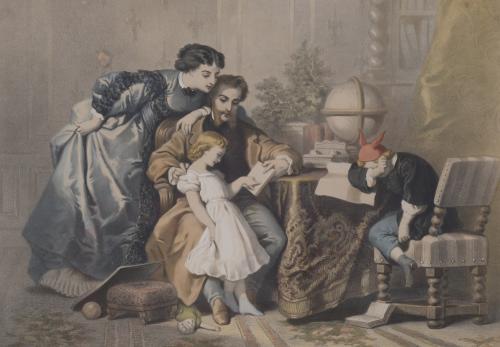 19TH-20TH CENTURY FRENCH SCHOOL. "FAMILY SCENES".