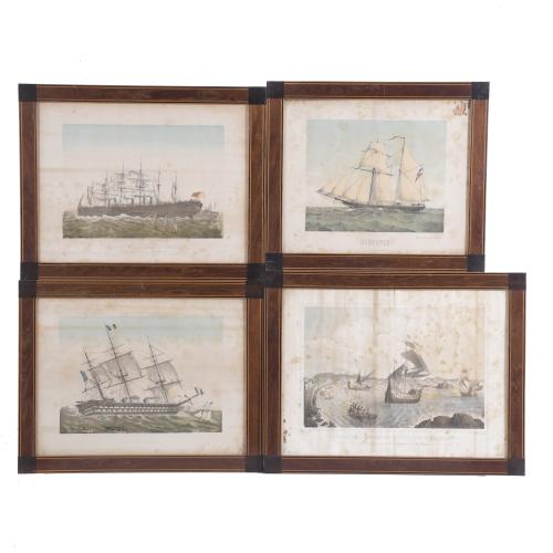 FOUR PRINTS FROM THE 19TH CENTURY, ONE OF WHICH IS A SPANIS