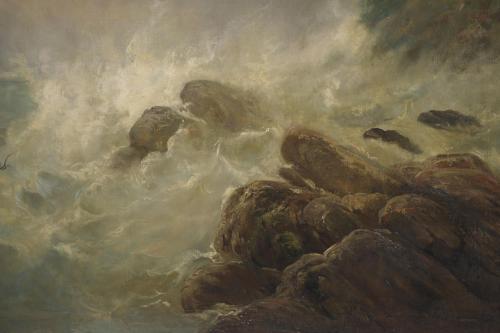 RICARDO MARTÍ AGUILÓ (1868-1936). "RAGING SEA".