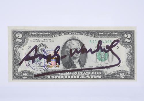 ATRIBUIDO A ANDREW WARHOL (1928-1987). BILLETE AMERICANO DE