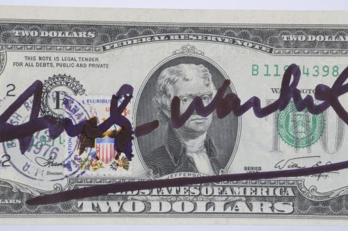 ATRIBUIDO A ANDREW WARHOL (1928-1987). BILLETE AMERICANO DE