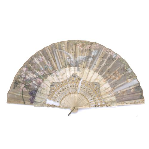 413-VICTORIAN FAN, 19TH CENTURY.