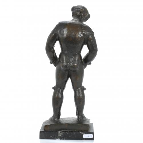 MANOLO HUGUÉ (1872-1945). "TORERO" EN BRONCE.