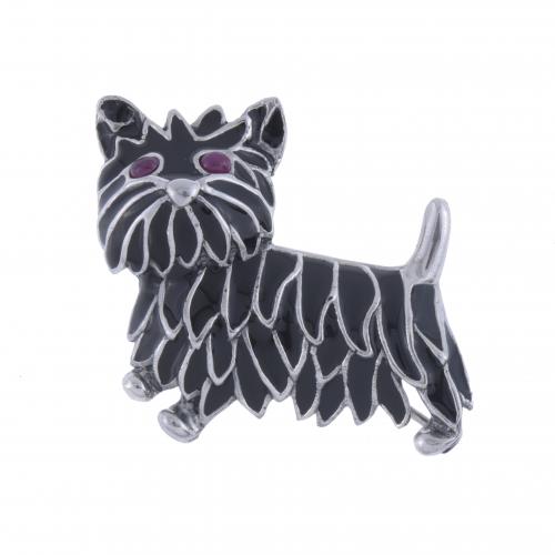 DOG-SHAPED BROOCH.