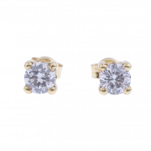 ZIRCONS STUD EARRINGS.