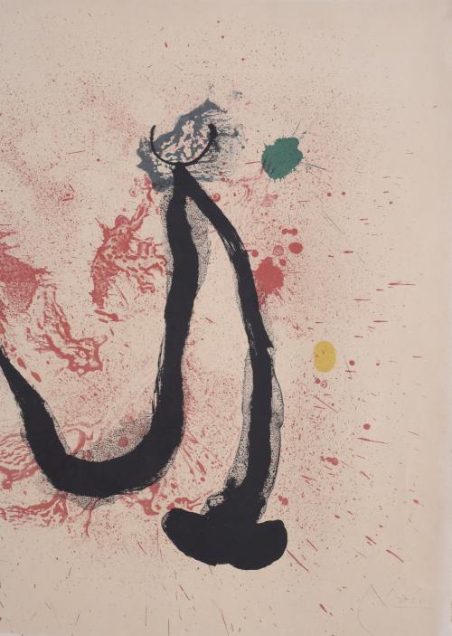 JOAN MIRÓ (1893-1983). “LA DANSA DU FEU", 1963.  