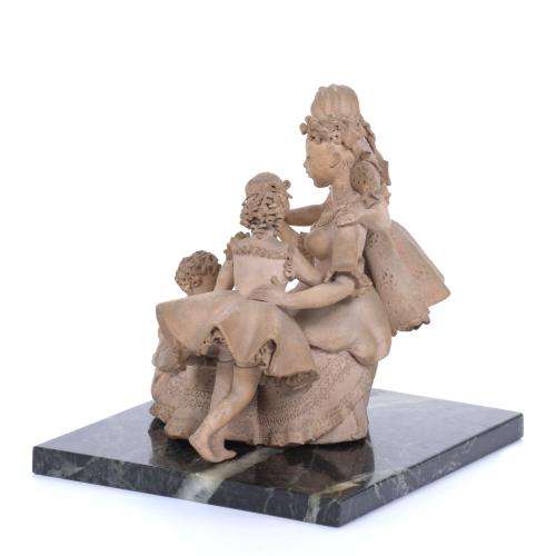 SPANISH SCHOOL, SECOND HALF  20TH CENTURY. FIGURAL GROUP WI