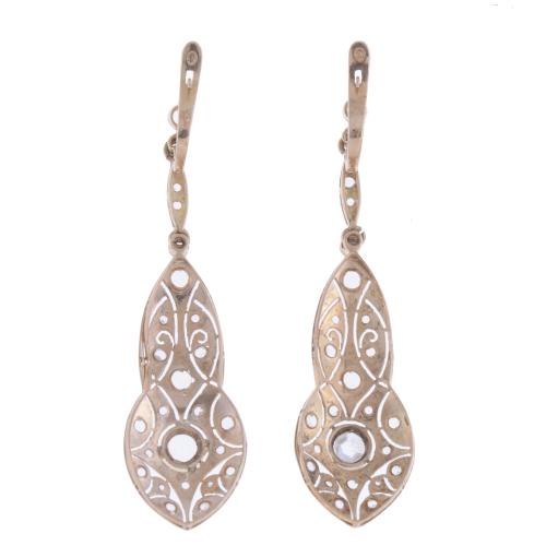 ART NOUVEAU LONG EARRINGS.