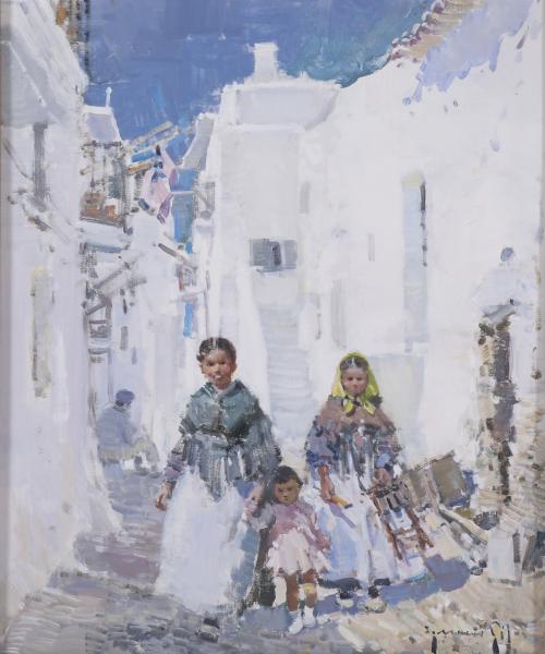 IGNACIO GIL (1913-2003). "NIÑAS IBICENCAS".