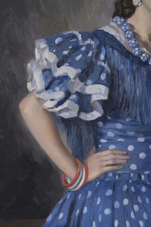 ALBERT RÀFOLS CULLARÉS (1892-1986).  "JOVEN CON VESTIDO DE