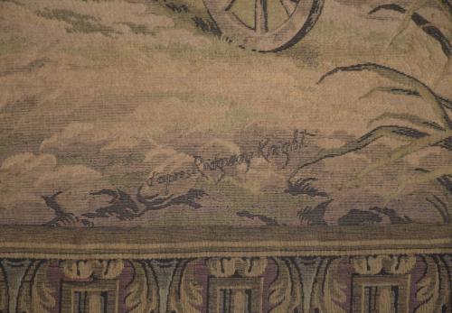 TAPESTRY WITH COUNTRY SCENE, FIRST HALF 20TH CENTURY.