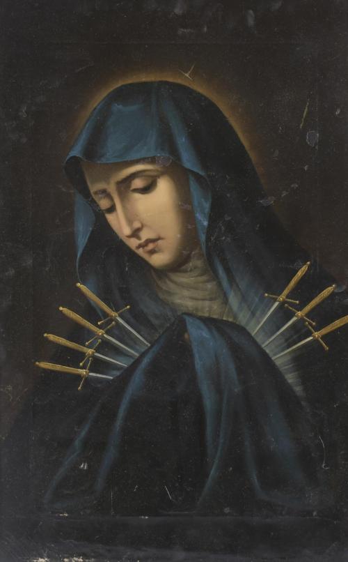 605-19TH-20TH CENTURIES SPANISH SCHOOL. "OUR LADY OF SORROWS".