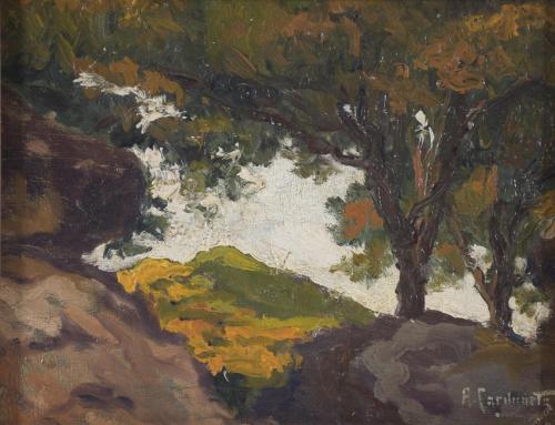 643-ALEXANDRE CARDUNETS CAZORLA (1871-1944). "PAISAJE", 1907?.