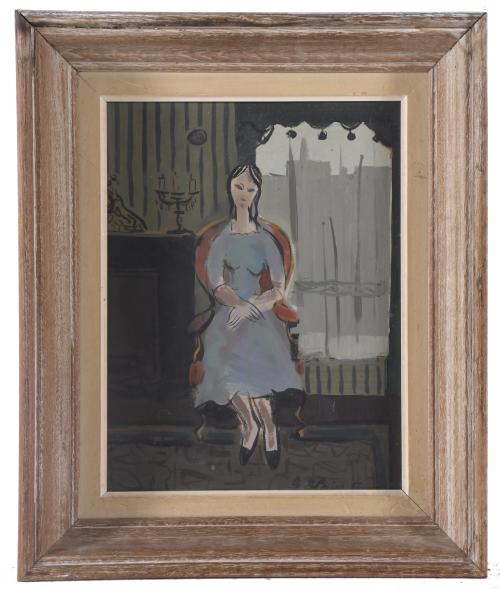 PROBABLY FRENCH SCHOOL, 20TH CENTURY. "SEATED WOMAN".