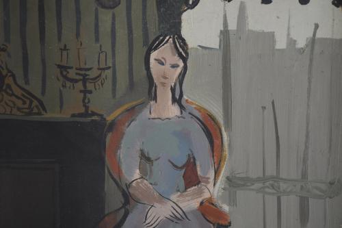 PROBABLY FRENCH SCHOOL, 20TH CENTURY. "SEATED WOMAN".