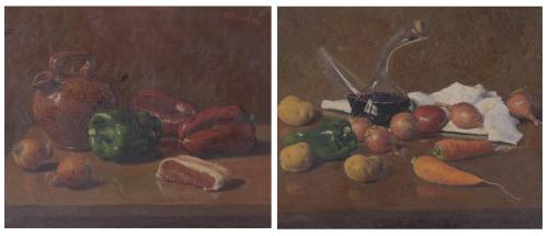 20TH CENTURY SPANISH SCHOOL. PAIR OF STILL LIFES.