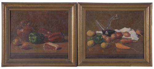 20TH CENTURY SPANISH SCHOOL. PAIR OF STILL LIFES.