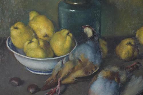 RAMON RIBAS RIUS (1903 - 1983) "STILL LIFE WITH PARTRIDGES