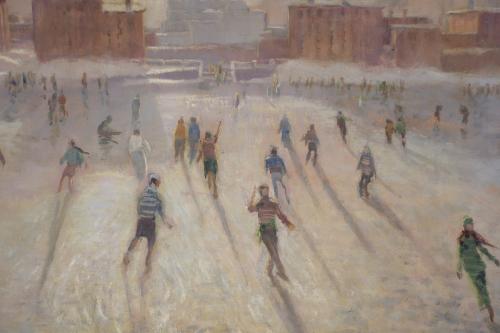 FRANCISCO PLANAS DORIA (1879-1955).  "PATINANDO EN DAVOS,