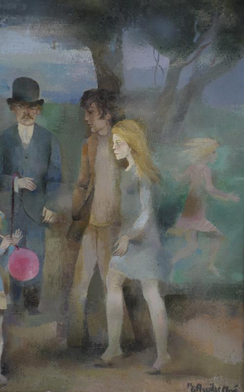 RAMÓN AGUILAR MORÉ (1924-2015). "FAMILIA EN EL PARQUE".