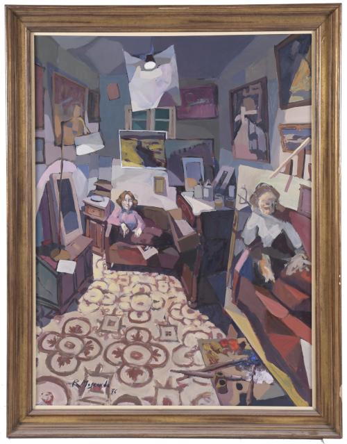 RAMÓN MOSCARDÓ (1953).  "INTERIOR OF A WORKSHOP", 1976.