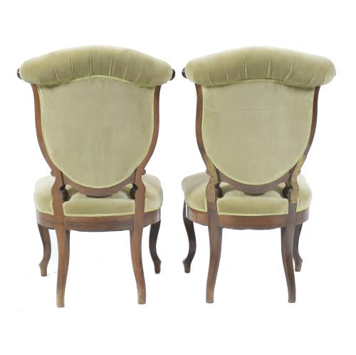 PAIR OF ALPHONSINE CHAIRS, 20TH CENTURY.