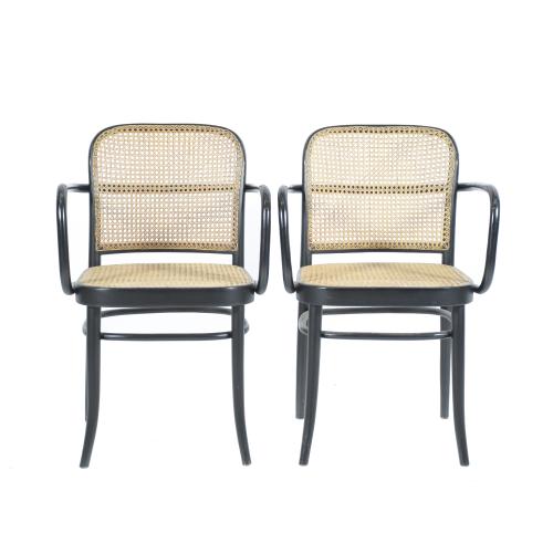 ATtRIB. TO THONET  PAIR OF ARM CHAIRS.