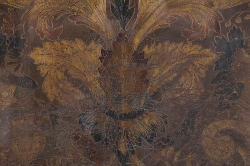 FRAGMENT OF PHILIPPE V EMBOSSED LEATHER, EARLY 18TH, CENTUR