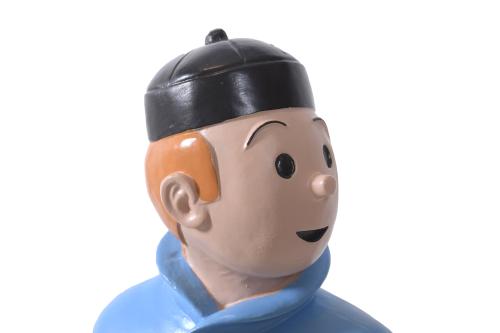 "TINTIN AND THE BLUE LOTUS". DECORATIVE SCULPTURE.