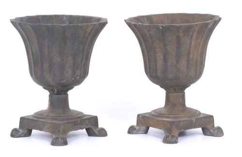 TWO MEDICI GOBLETS IN IRON.