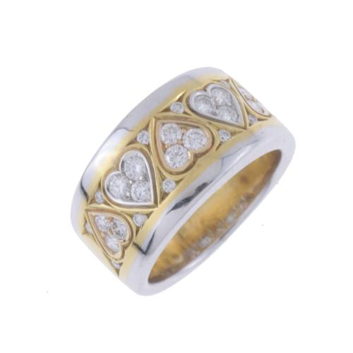 ANCO RING WITH DIAMONDS HEARTS.