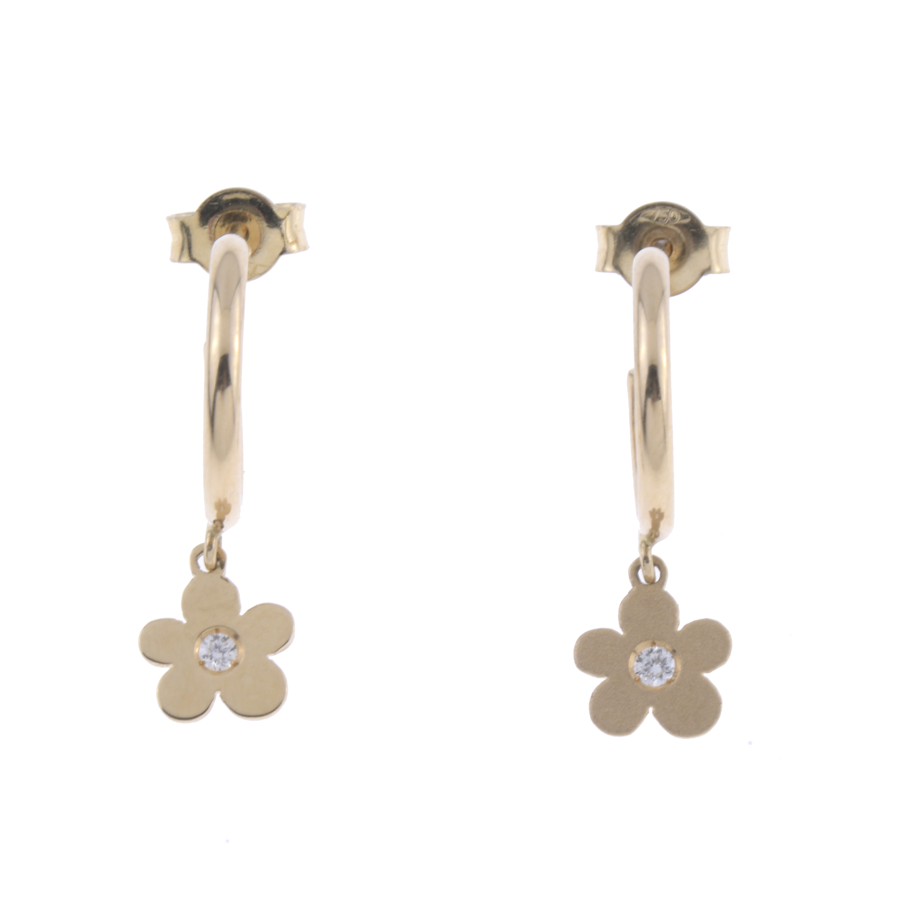 PENDIENTES ARETES CON FLOR.