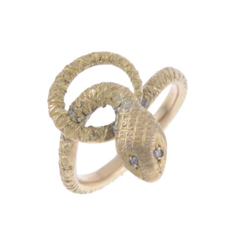 SNAKE RING WITH DIAMONDS.