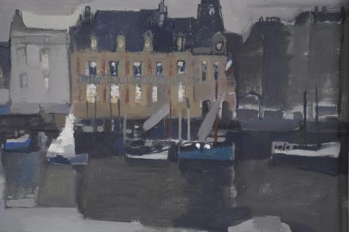 RAFAEL GRIERA (1934-2018).  "VIEW OF TROUVILLE".