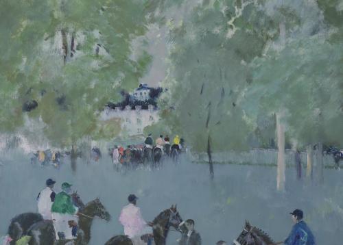 RICARD ARENYS GALDON (1914-1977). "CARRERA DE CABALLOS".