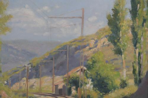 DOMINGO SOLER GILI (1871-1951). "VÍAS DEL TREN".