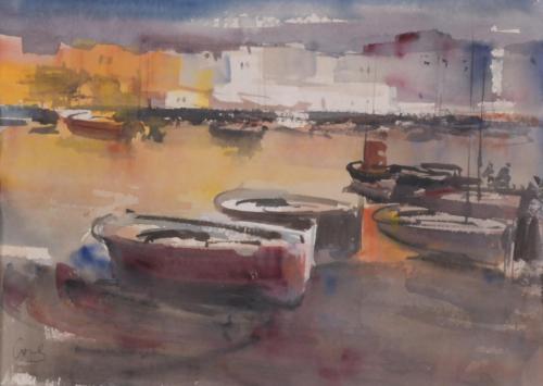 883-JOAQUIM COMES (20TH CENTURY). "BOATS".