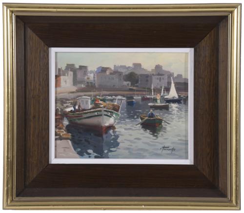 EZEQUIEL TORROELLA (1921-1998).  "PUERTO DE PALAMÓS"