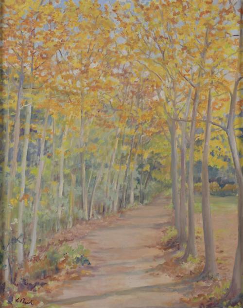 709-LOLA BECH BERTRAN (1903-1987).  "PATH AMONG TREES".