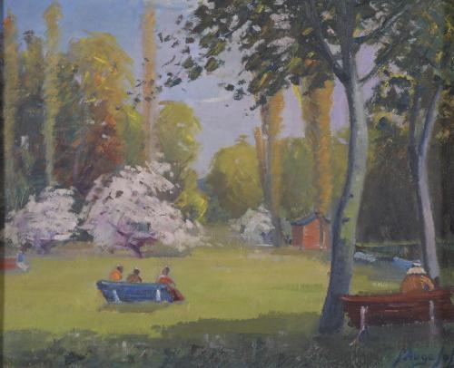 J. AUGE SOLÉ (XX). "TARDE EN EL PARQUE".