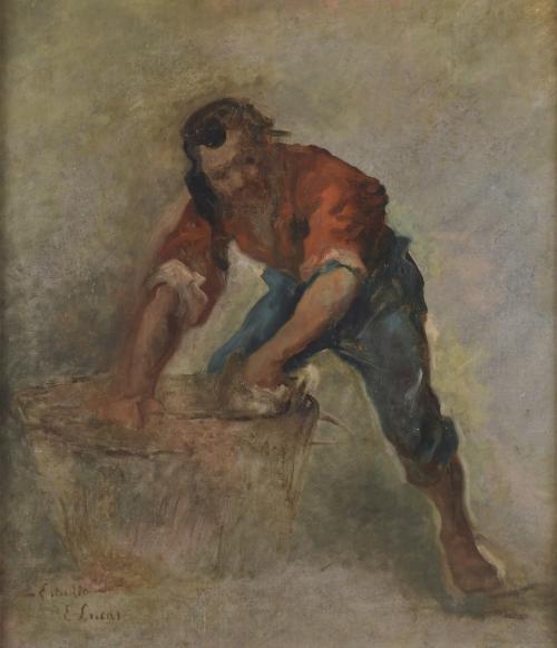 EUGENIO LUCAS VELÁZQUEZ (1817-1870). "STUDY FOR A FIGURE".