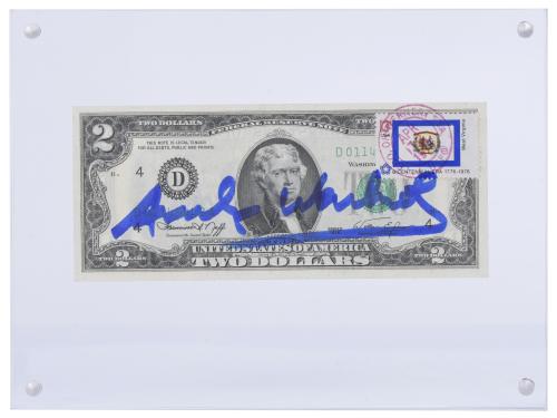 ATRIBUIDO A ANDREW WARHOL (1928-1987). BILLETE AMERICANO DE