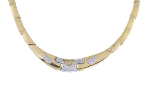 COLLAR GARGANTILLA CON DIAMANTES. 