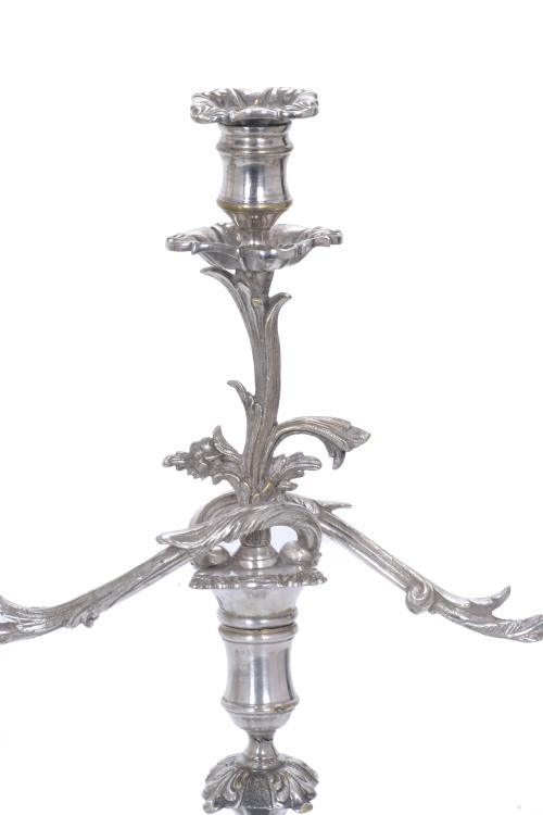 PAIR OF CANDELABRA AFTER MODELS BY CHRISTOFLE.