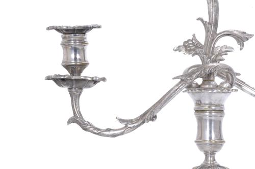 PAIR OF CANDELABRA AFTER MODELS BY CHRISTOFLE.