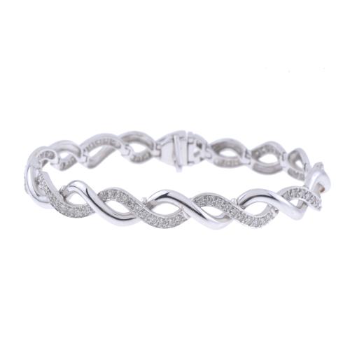 DIAMONDS BRAID BRACELET.