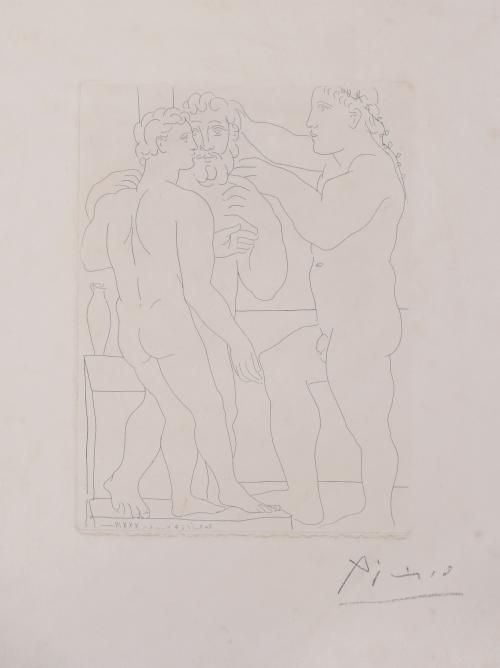 PABLO PICASSO (1881-1973). SUITE VOLLARD, "DEUX HOMMES SCUL