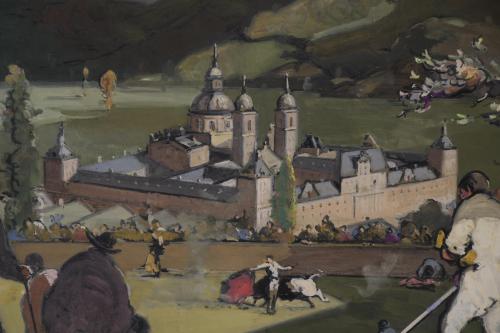 RAFAEL DURANCAMPS (1891-1979). "CAPEA WITH EL ESCORIAL IN T